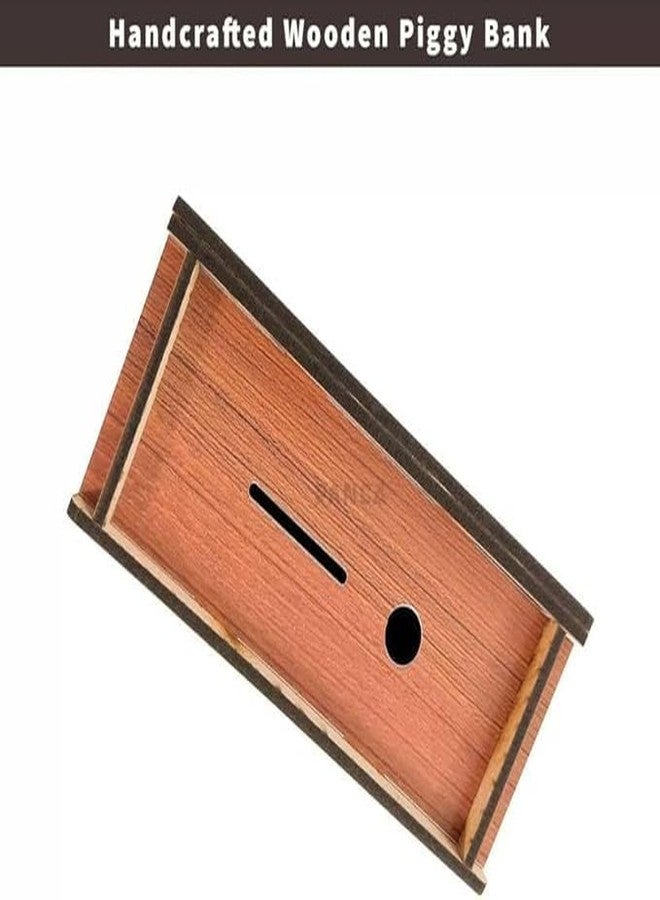VOMI Wooden Money Saving Box with Numbers | Coin Collection Box, Gullak, Cash Box, Money Bank for Kids & Adults, Money Saver Box 1 Lakh | Small Amount Become Big Saving| - Image 3